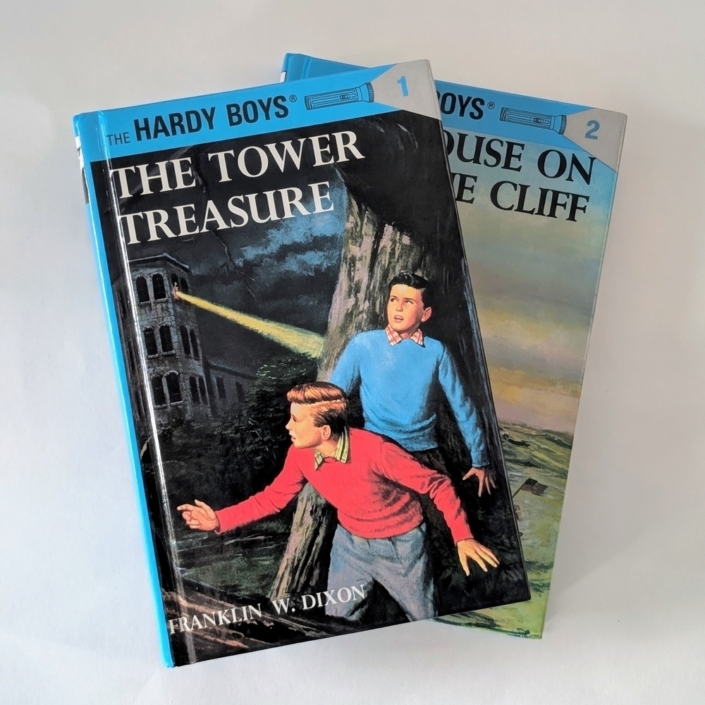 Vintage Hardy Boys Book Set | Tower Treasure & House on the Cliff | Classic Myst